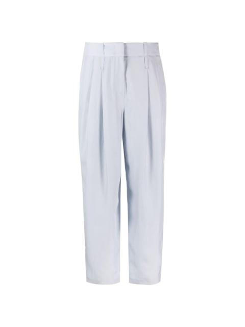 silk tapered trousers