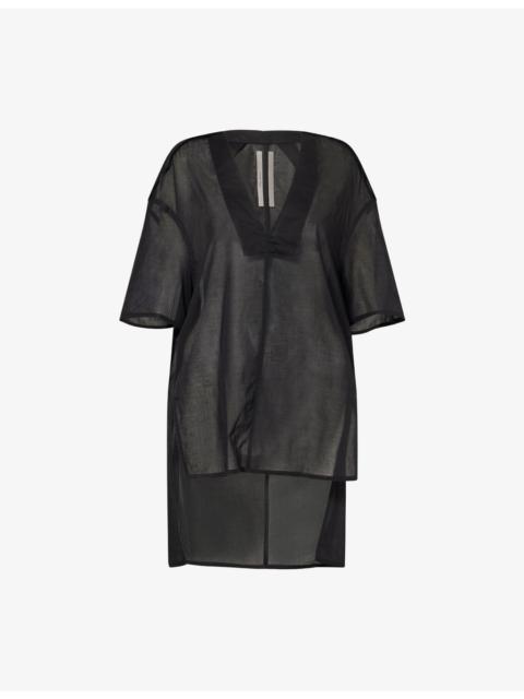 Rick Owens Island V-Neck Cotton Top