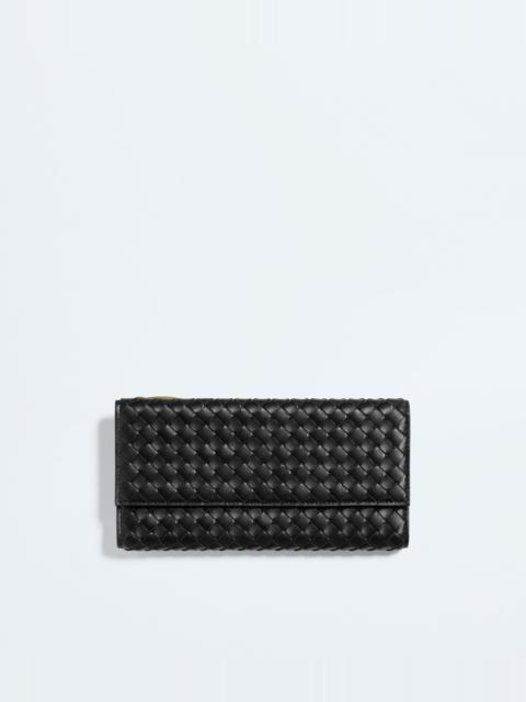 Bottega Veneta Intrecciato Piccolo Long Wallet with Flap