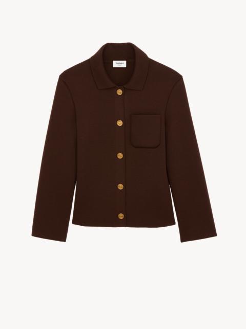 SAINT LAURENT POLO CARDIGAN IN WOOL