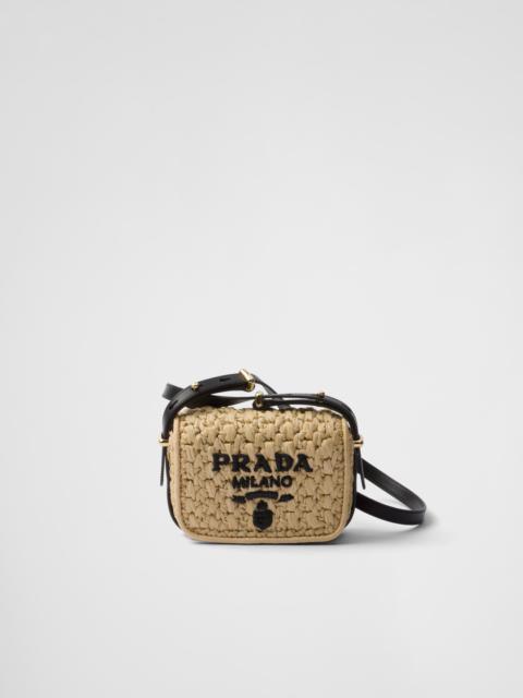 Prada Woven fabric and leather shoulder bag