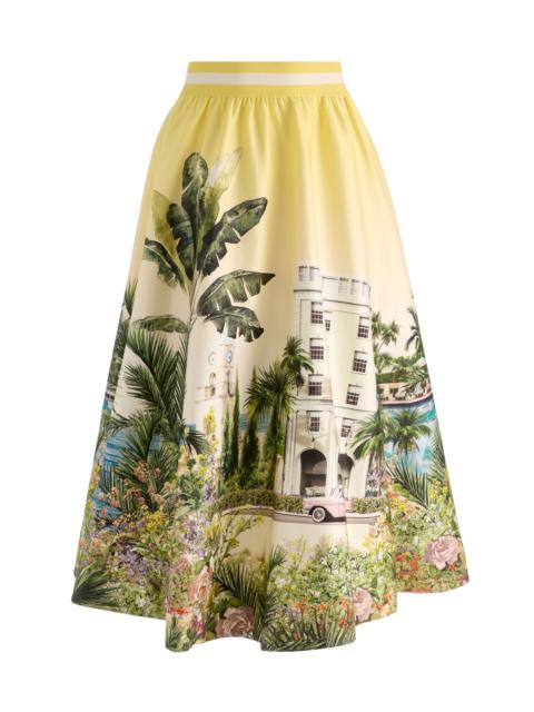 Alice + Olivia EARLA STACEFACE MIDI SKIRT