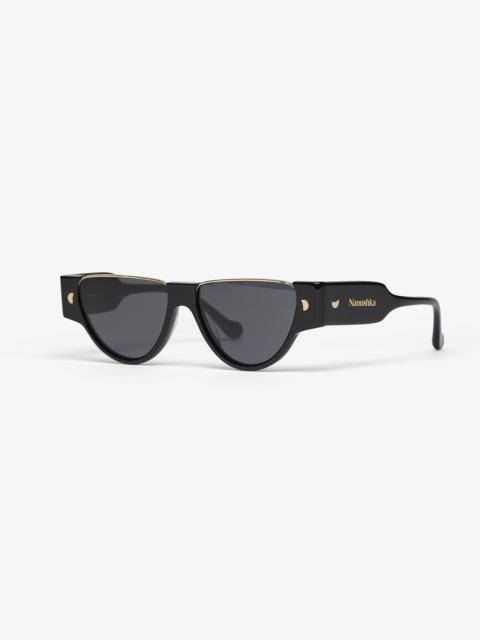 Nanushka DAYLIN - Bio-plastic triangular sunglasses - Black