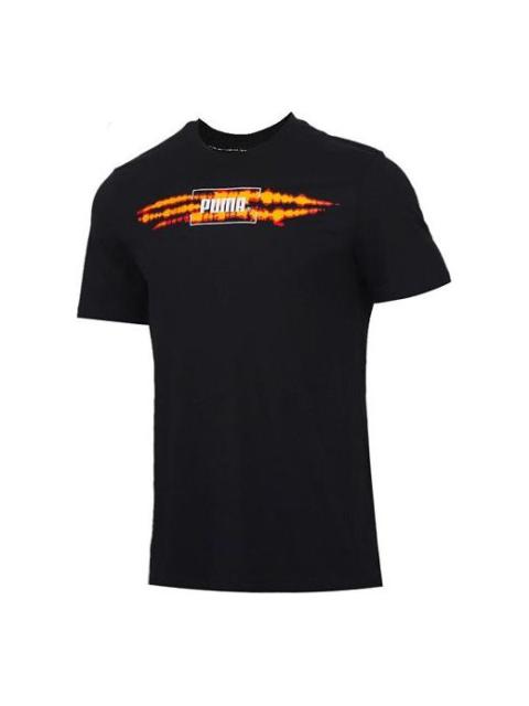 PUMA PUMA Printed Sports Short Sleeve TEE Black 599427-51