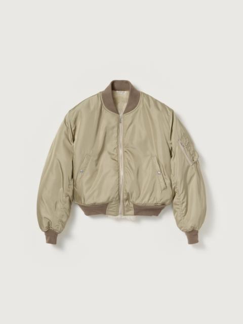 AURALEE SILK TWILL FLIGHT BLOUSON / MERINO MOUTON LINING