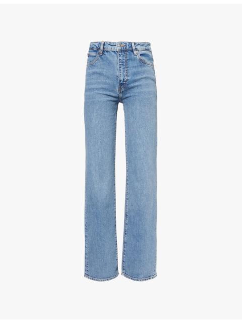 FRAME The Ruler high-rise straight-leg stretch-denim jeans
