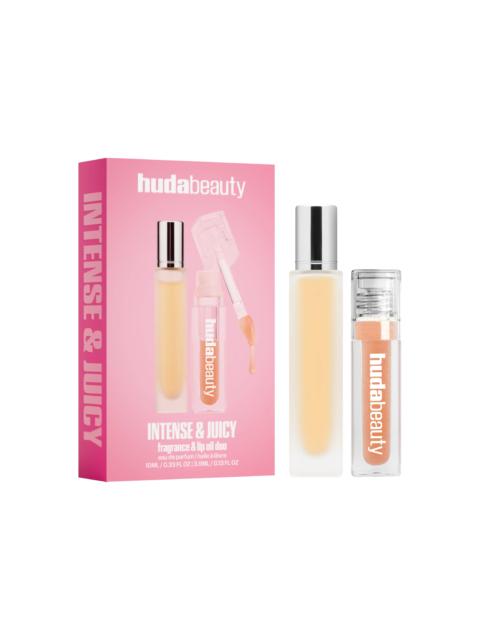 Huda Beauty Intense & Juicy Fragrance & Lip Oil Duo