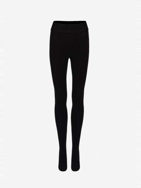 MAGDA BUTRYM Footed cotton leggings in black