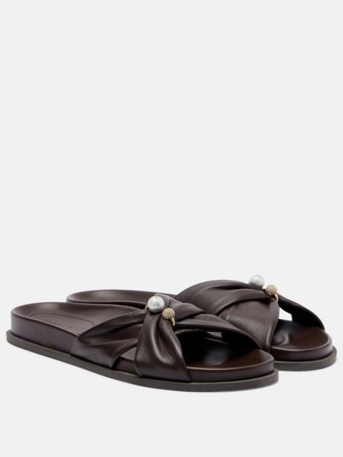 JIMMY CHOO Rafi embellished leather sandals