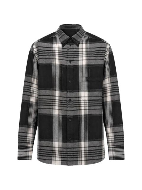 Yohji Yamamoto plaid button-down shirt
