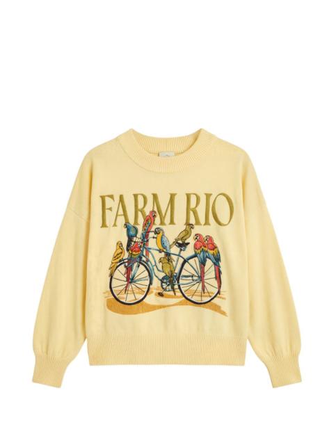 FARM RIO bicycle graphic sweater