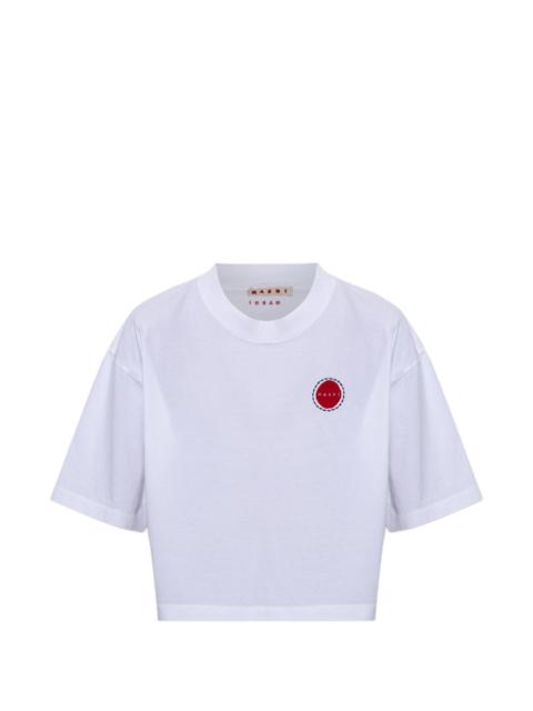 Marni logo-patch oversized T-shirt
