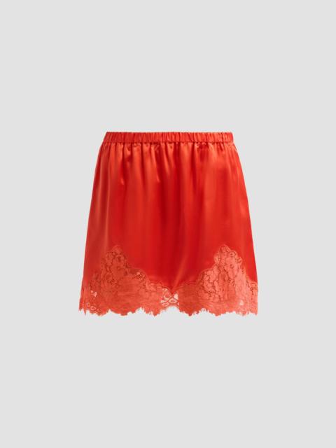 RE/DONE Women's Alexis Silk-Blend Lace Slip Mini Skirt - Aperol
