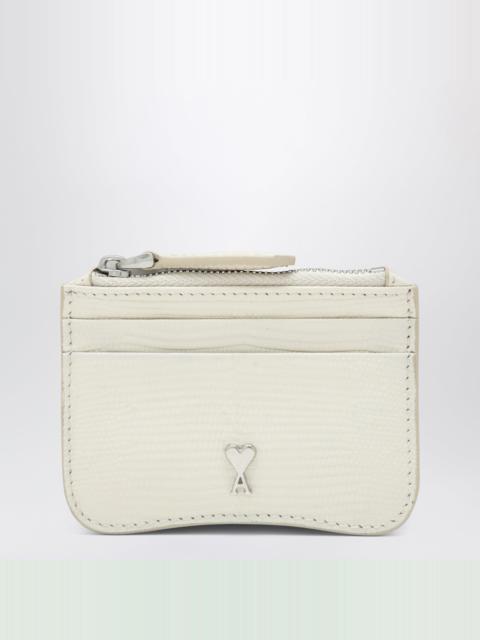 AMI Paris Paris Paris ivory leather card holder