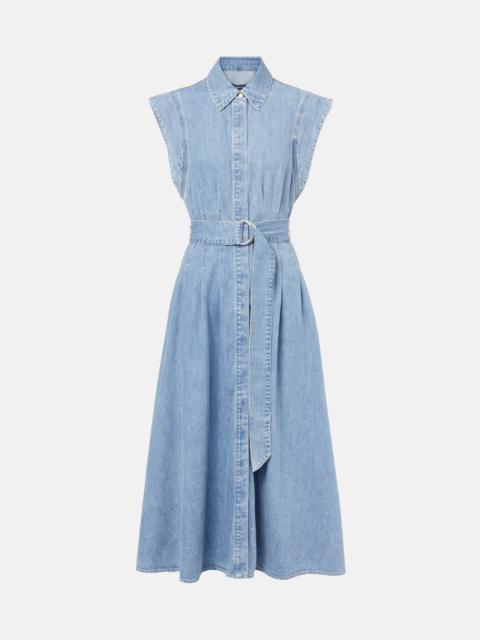VERONICA BEARD Fuller denim midi dress