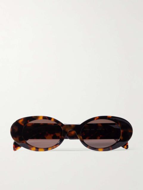 Palm Angels Gilroy Round-Frame Tortoiseshell Acetate Sunglasses