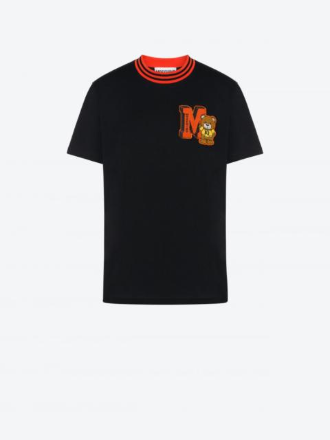 Moschino VARSITY TEDDY BEAR ORGANIC JERSEY T-SHIRT