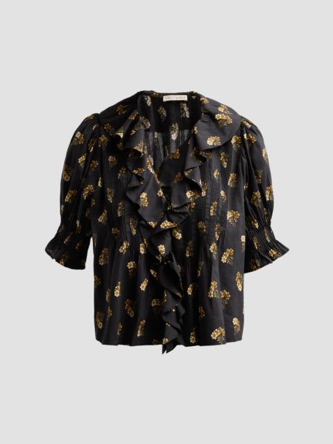 DÔEN Women's Henri Floral Ruffle Blouse - Buttercup Bouquet