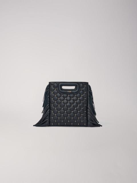 maje Studded M quilted leather mini bag