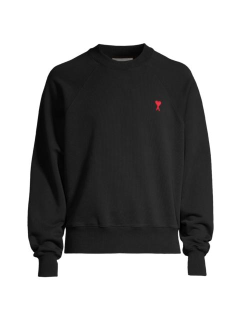 AMI Paris Men's Ami De Coeur Logo Sweatshirt - Noir