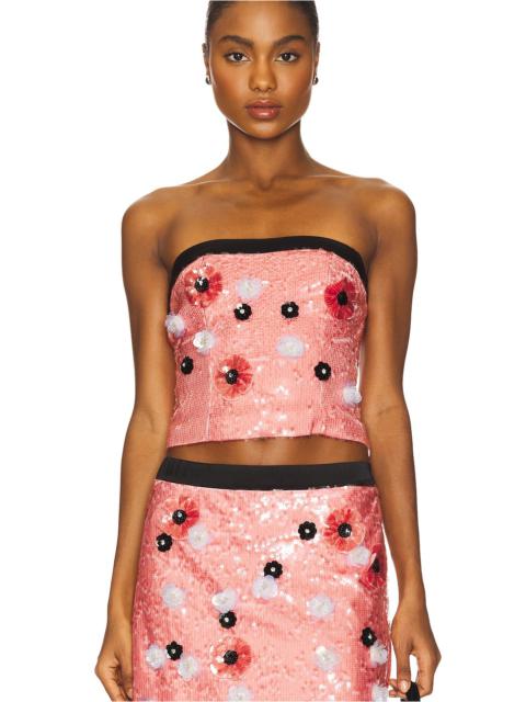 GUIZIO Chantal Sequin Tube Top