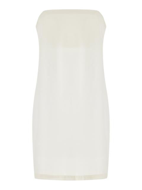 ST. AGNI Buckle Back Twill Strapless Top off-white
