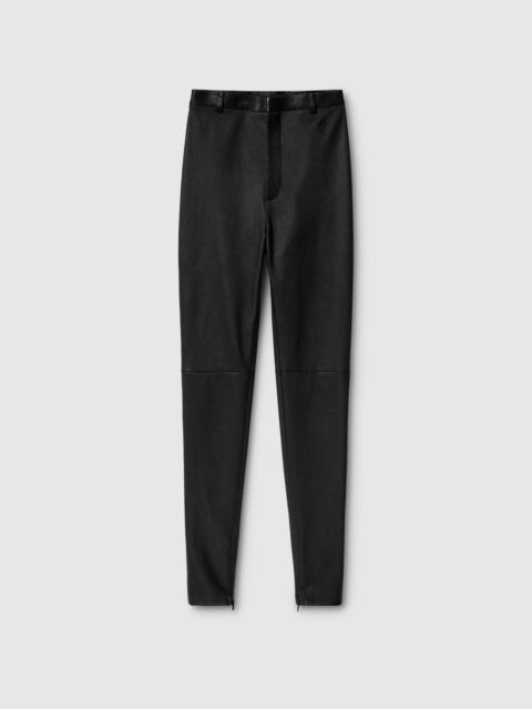 GUCCI Bonded leather with stretch cotton leggings