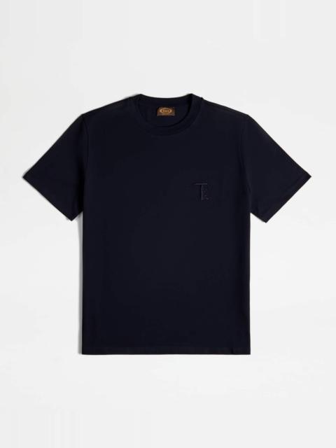 Tod's T-SHIRT IN JERSEY - BLUE