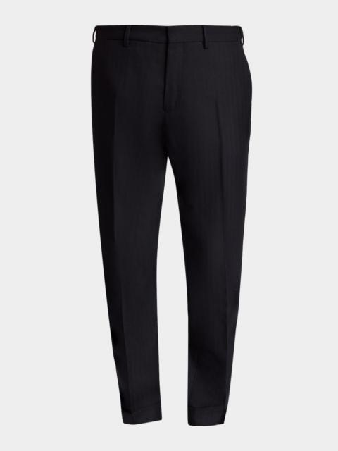 Dries Van Noten Men's Philip Herringbone Wool Pants
