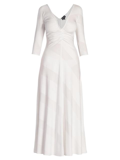 GIORGIO ARMANI Women's Diagonal Stripe Jersey Midi-Dress - Ice