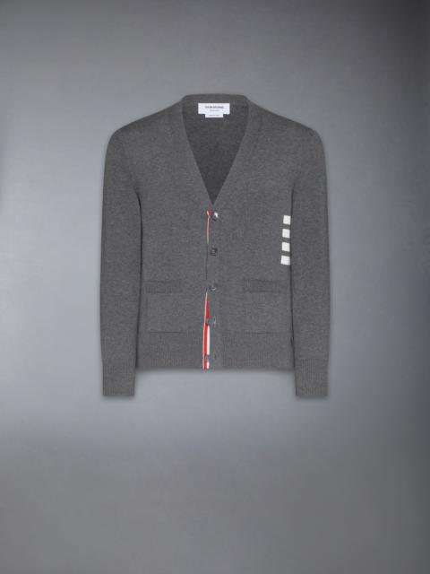 Thom Browne Cotton 4-Bar Relaxed Fit V Neck Cardigan