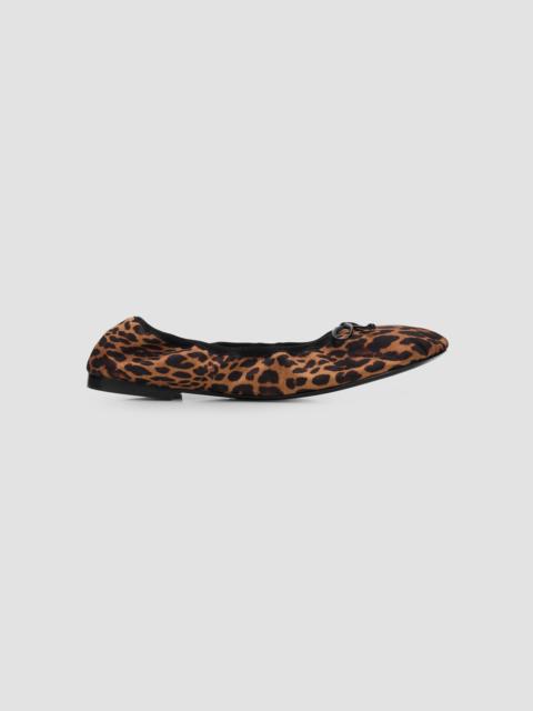 Stuart Weitzman Women's Nia Leopard-Print Ballet Flats - Classic Black