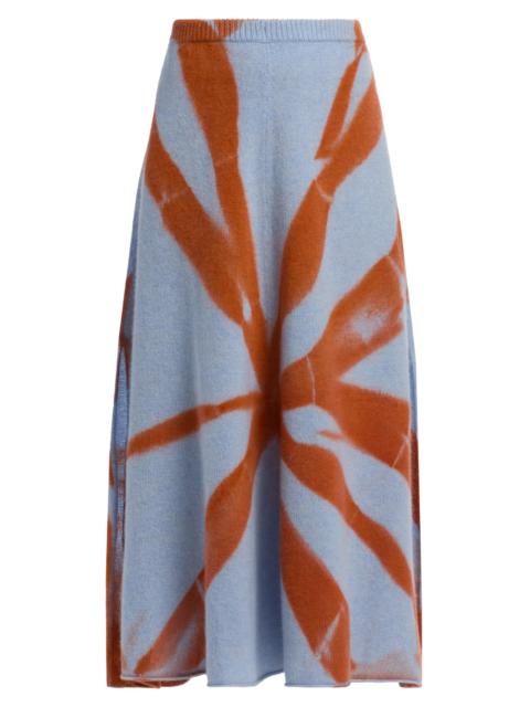 The Elder Statesman Women's Mythic Dyed Cashmere Midi-Skirt - Ice Persimmon