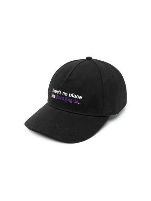 Palm Angels logo-embroidered cotton cap