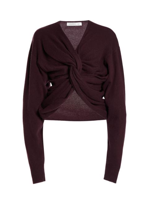 CHRISTOPHER ESBER Ravelled Cropped Cashmere Sweater brown