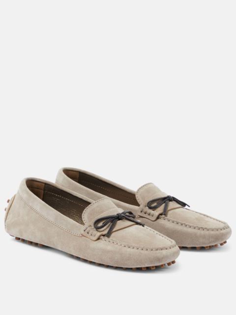 Suede moccasins