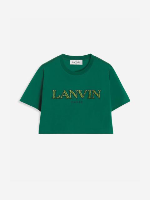 Lanvin EMBROIDERED CROPPED T-SHIRT