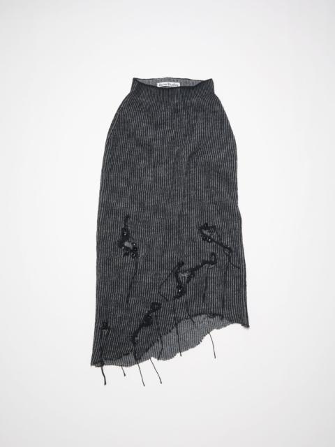 Acne Studios Asymmetric distressed skirt - Anthracite grey