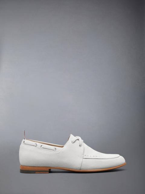 Thom Browne SUEDE FLEX LEATHER SOLE BOAT SHOE