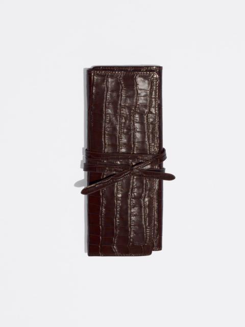 BROCHU WALKER The Jewelry Croco Travel Roll