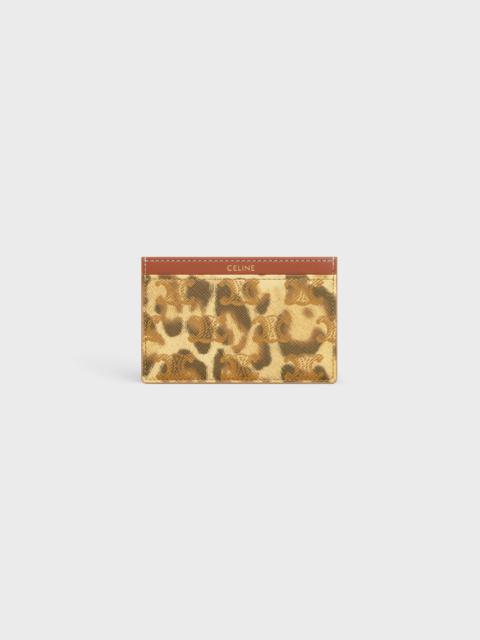 CELINE Card holder in Triomphe Canvas with leopard print