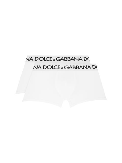 Dolce & Gabbana Two-Pack White Cotton Jersey Boxers