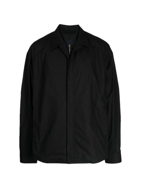 layered cotton shirt jacket