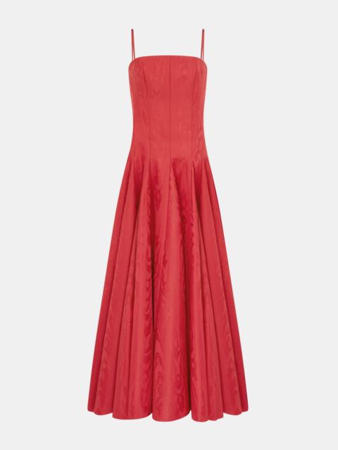 EMILIA WICKSTEAD Gracia Dress In Red Moire Mikado