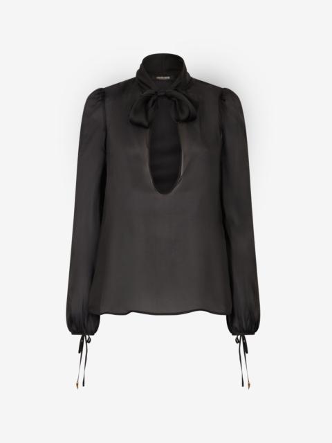 Roberto Cavalli Shirt With Bow And Cutout