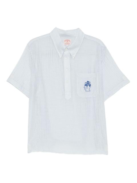 BRAIN DEAD x Brooks Brothers California embroidered textured polo shirt