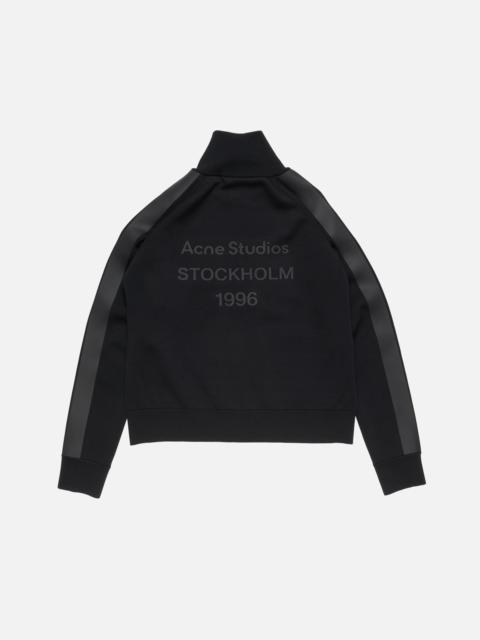 Logo zip cardigan - Black