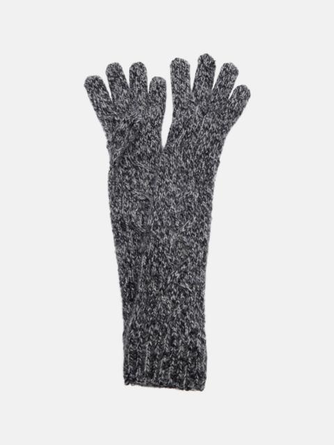 Moncler Embroidered alpaca-blend gloves
