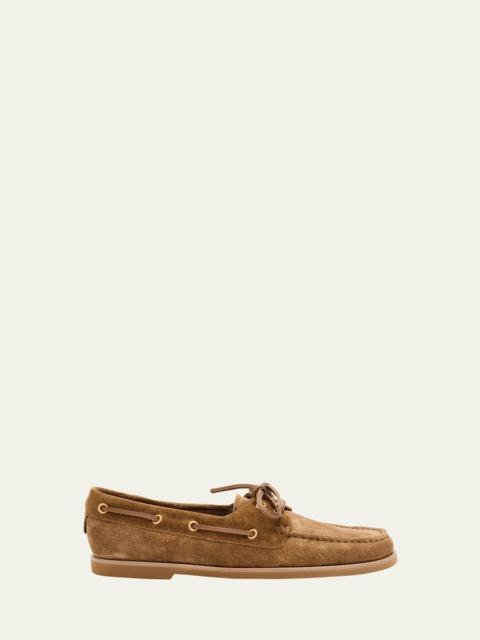 Gianvito Rossi Suede Boat Shoes