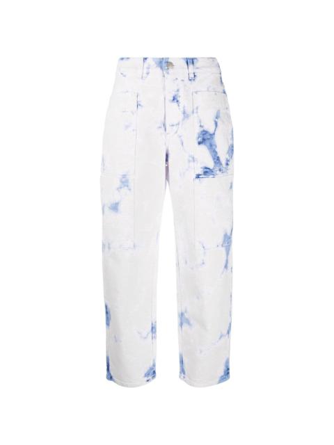 Stella McCartney acid-wash cropped jeans